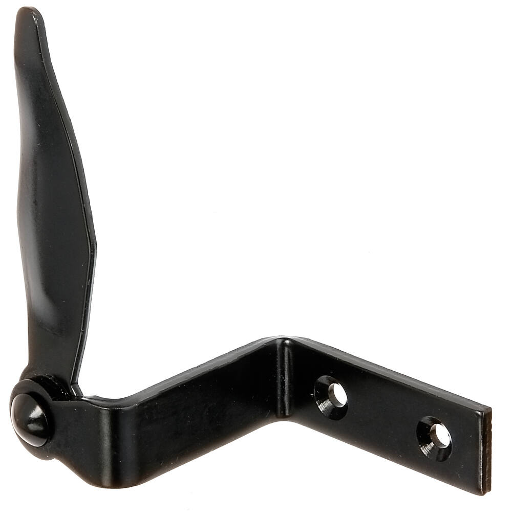 Arrêt de volet Marseillais + trous de vis fraisés Ø5,5mm 2x6cm noir - ALBERTS