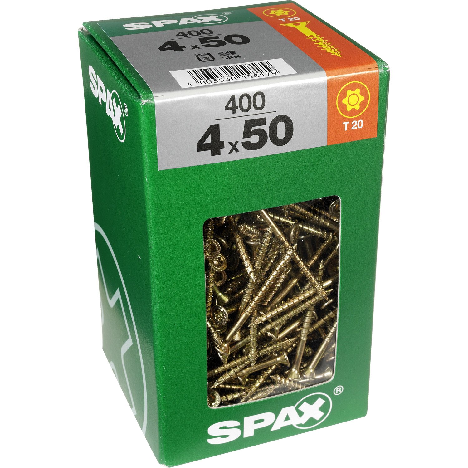 400 vis 4x50 tête fraisée empreinte t-star+ T20 gris SPAX