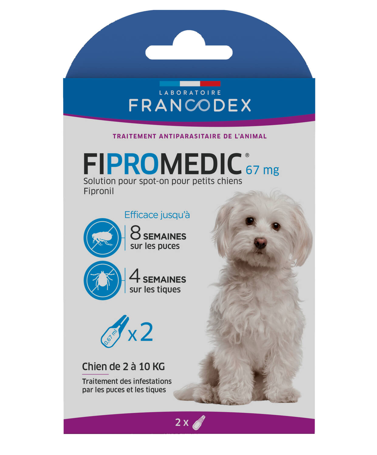 Pipette Fipromédic petit chien x 2