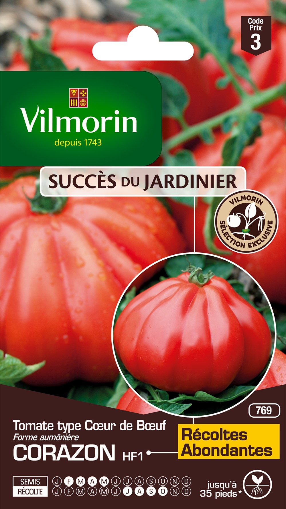 Graines Tomate Corazon HF1 - VILMORIN