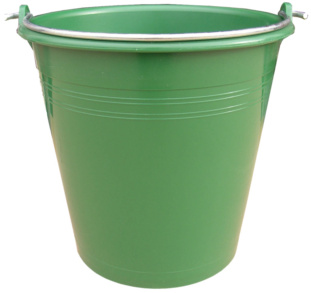 Seau rural gradué vert 12L