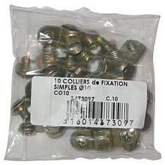 10 colliers de fixation simple Ø10 3473097 - BOUTTE