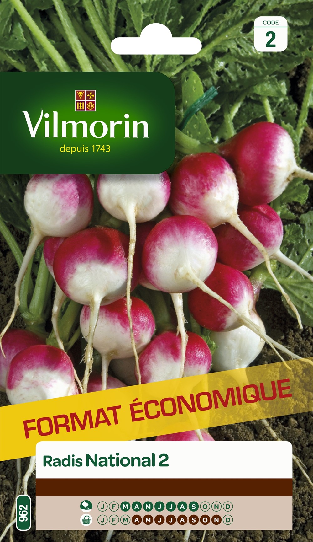 Graines Radis National 2 Grand Format - VILMORIN