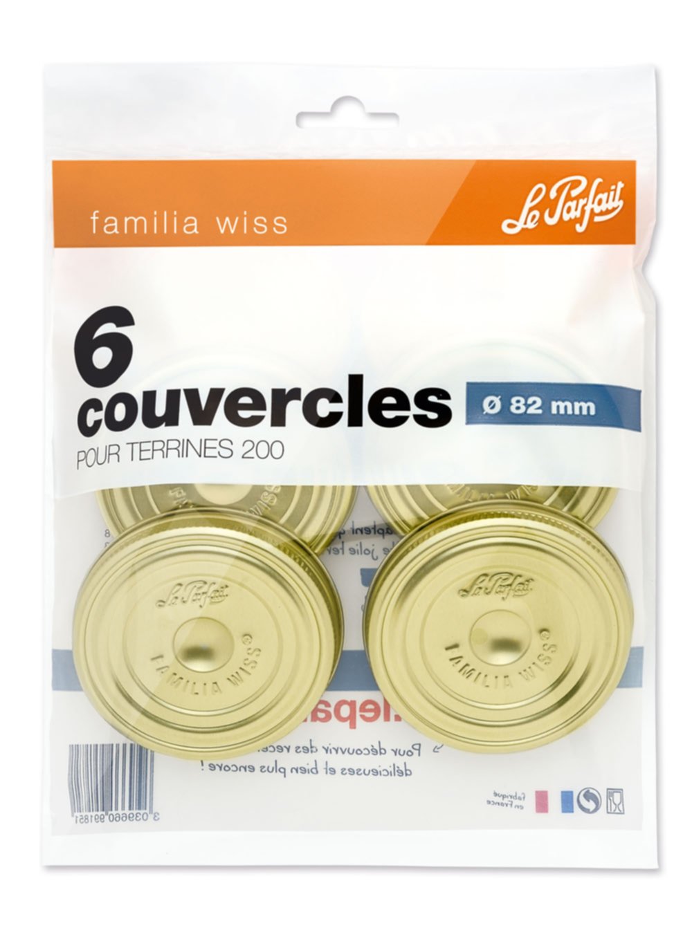 6 Bouchons Familia Wiss Ø82mm - LE PARFAIT