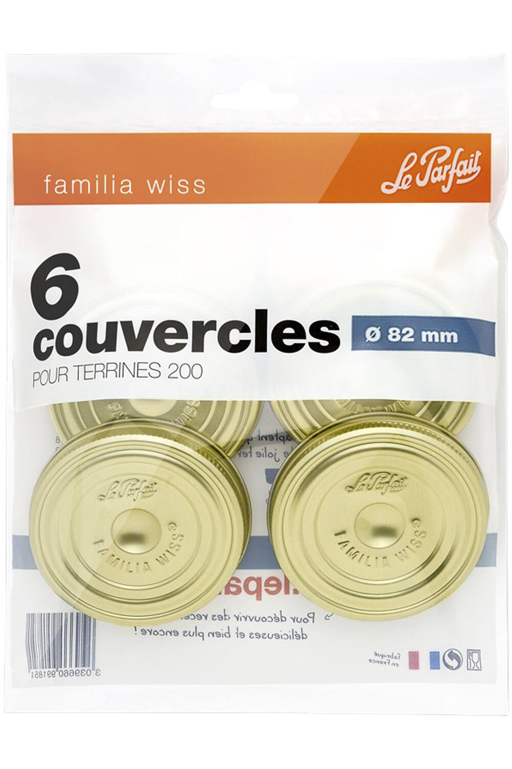 6 Bouchons Familia Wiss Ø82mm - LE PARFAIT