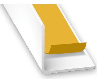 Cornière Adhésif PVC 20x20mm 2,60m Blanc 