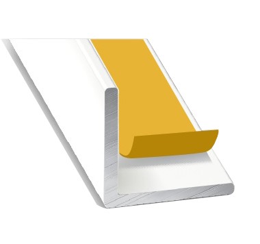 Cornière Adhésif Aluminium 25x25mm 2,60m Blanc 
