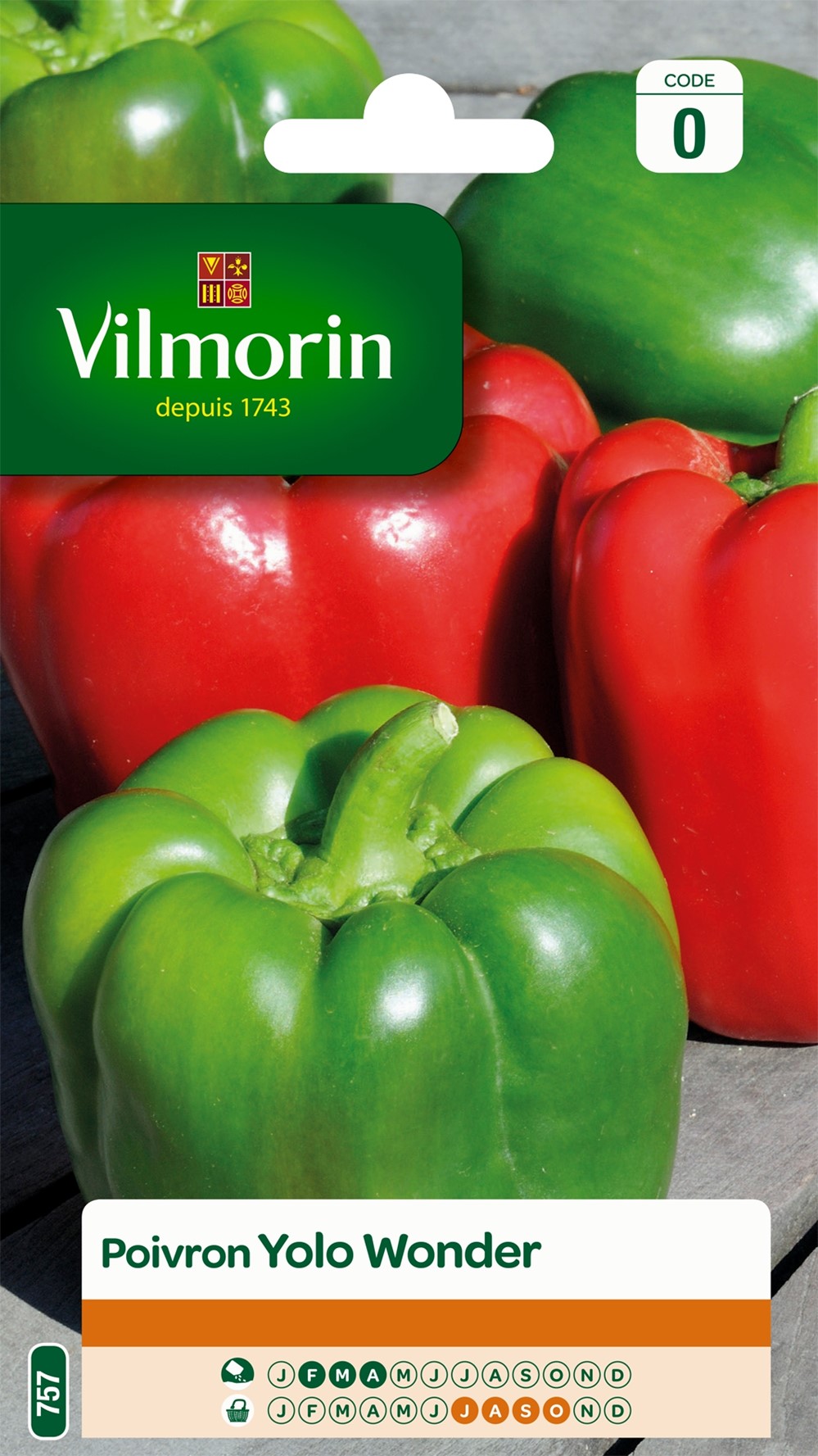Graines Poivron Yolo Wonder - VILMORIN