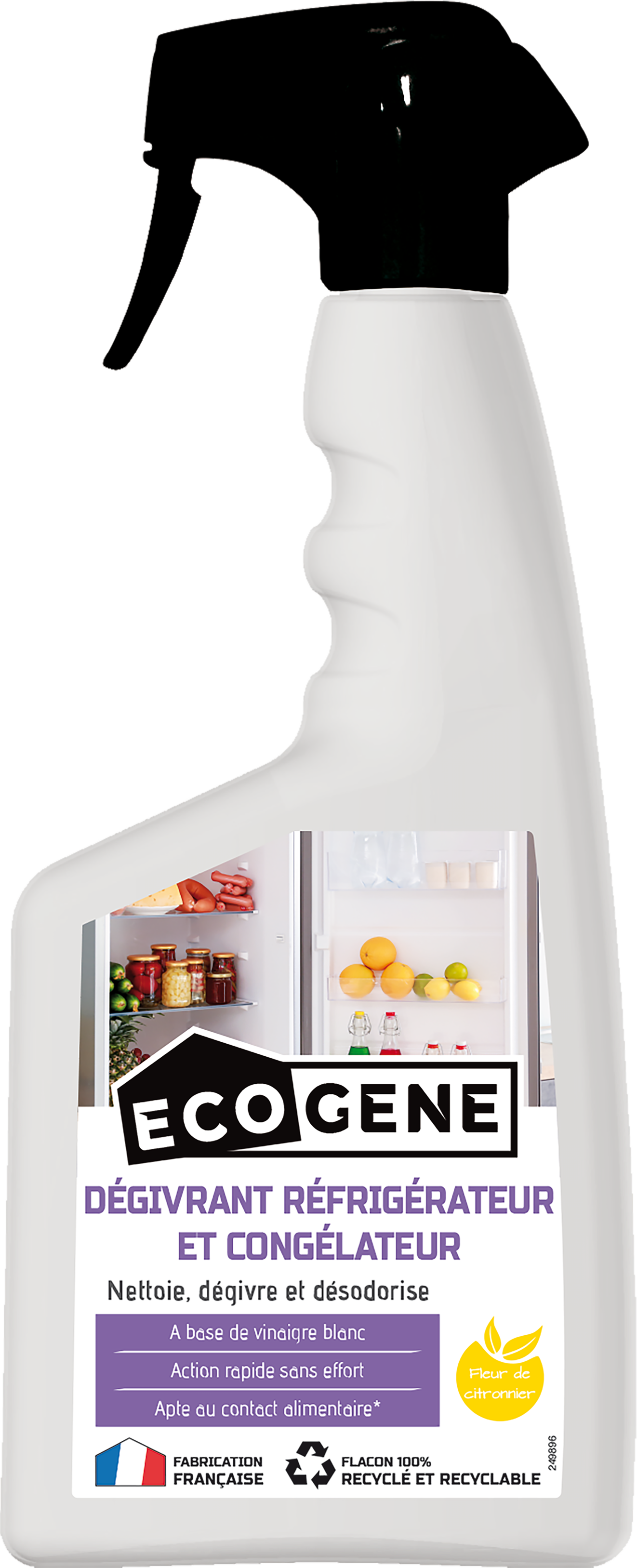 Dégivrant nettoyant frigo en pulvérisateur 500 mL - ECOGENE