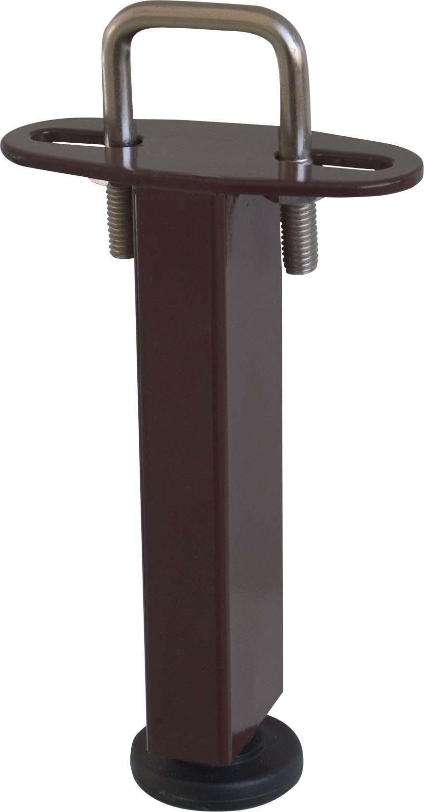 Pied de lit central métal brun H.150/250 20x40mm - BAR PLUS