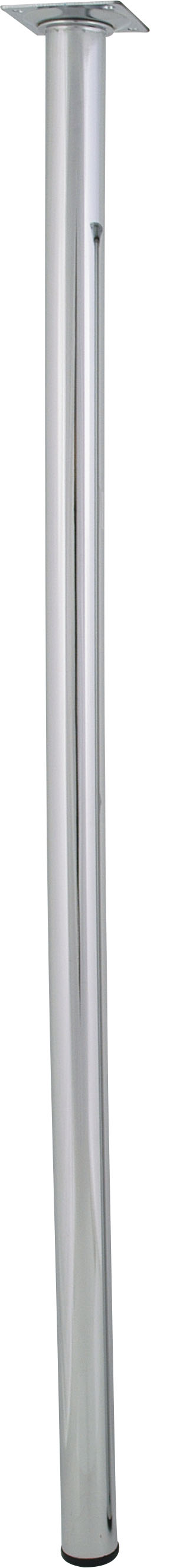 Pied metallique cylindrique sans verin chrome H.800 ∅30 - BAR PLUS