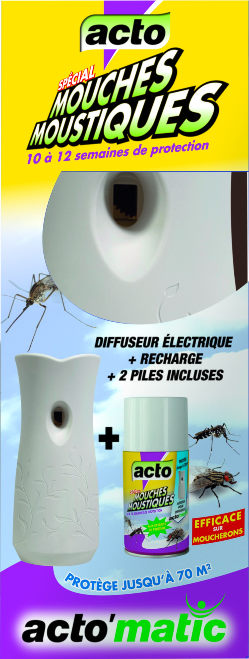 DIFFUSEUR ELECTRONIQUE MOUCHES MOUSTIQUES