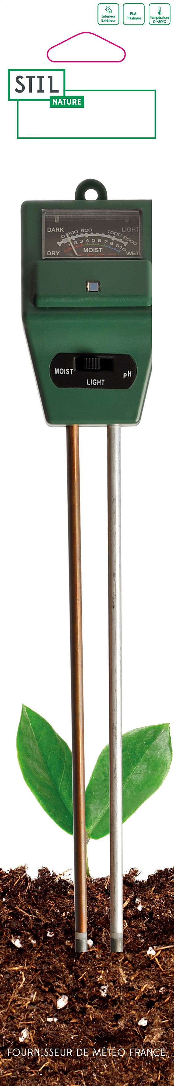Testeur combiné de jardin 29 cm 