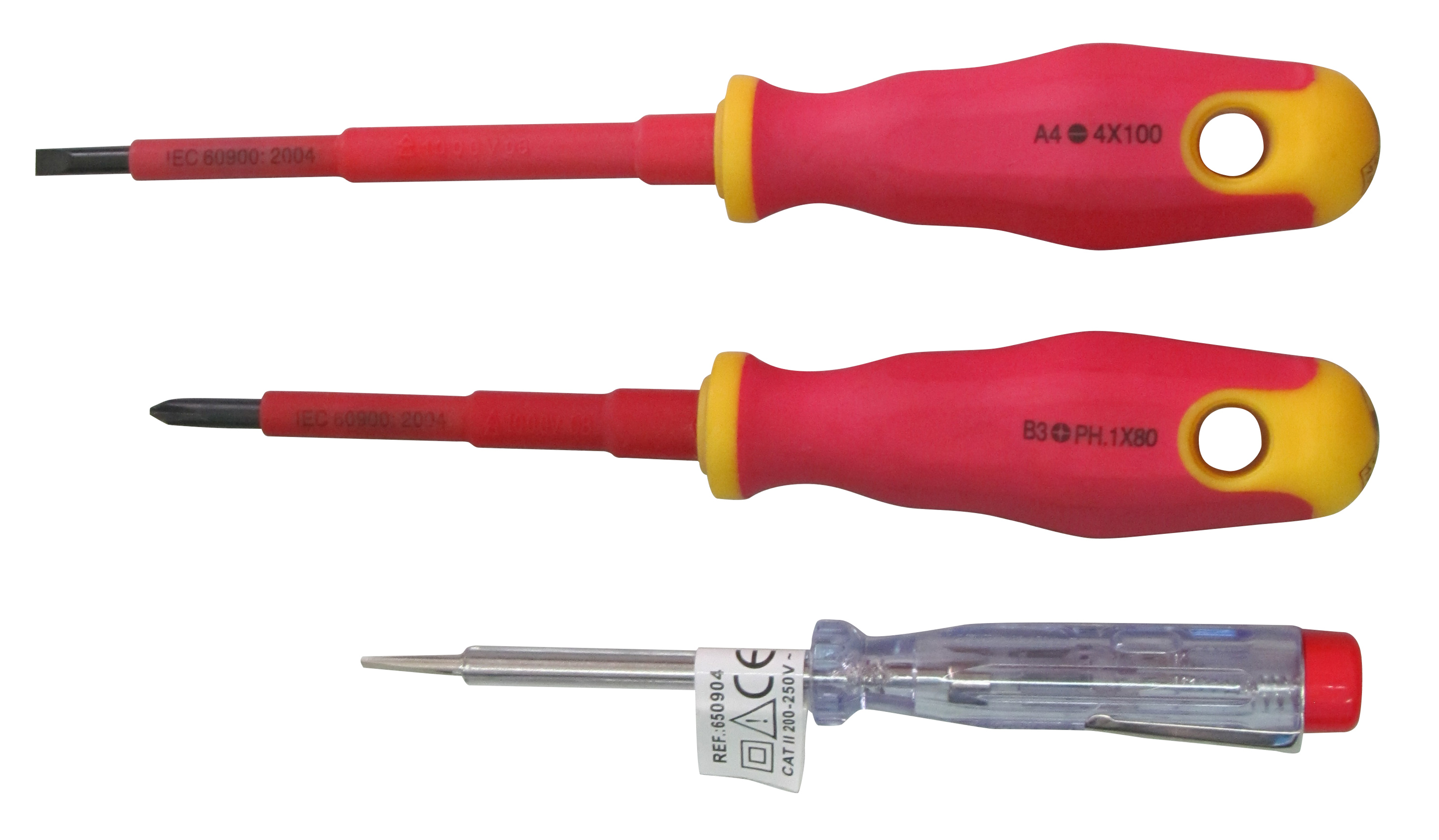 Tournevis électricien testeur x2 + 1