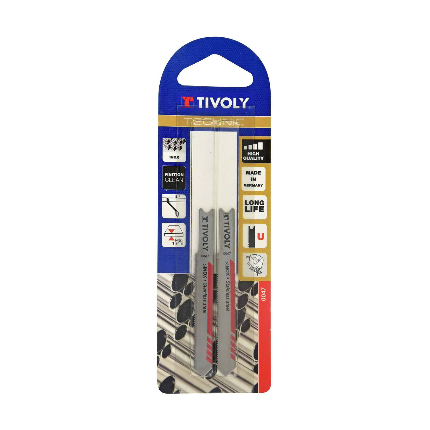 2 lames scie sauteuse U inox EP0,5-1 - TIVOLY