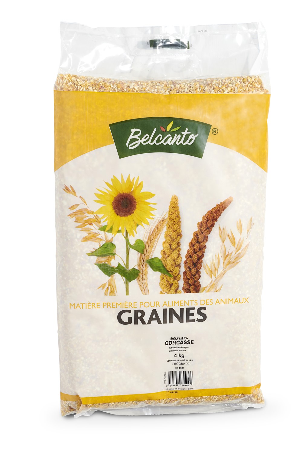 Maïs Concassé 4kg - BELCANTO
