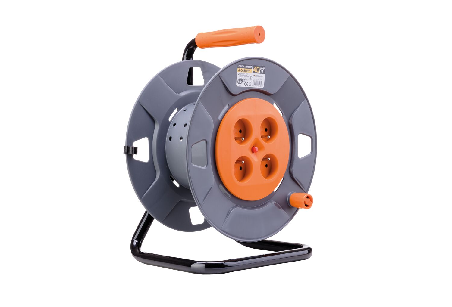 Enrouleur 4 Prises sans câble capacité 40m - ZENITECH