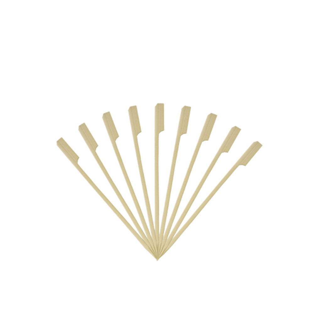 50 brochettes à poignées bambou 15 cm