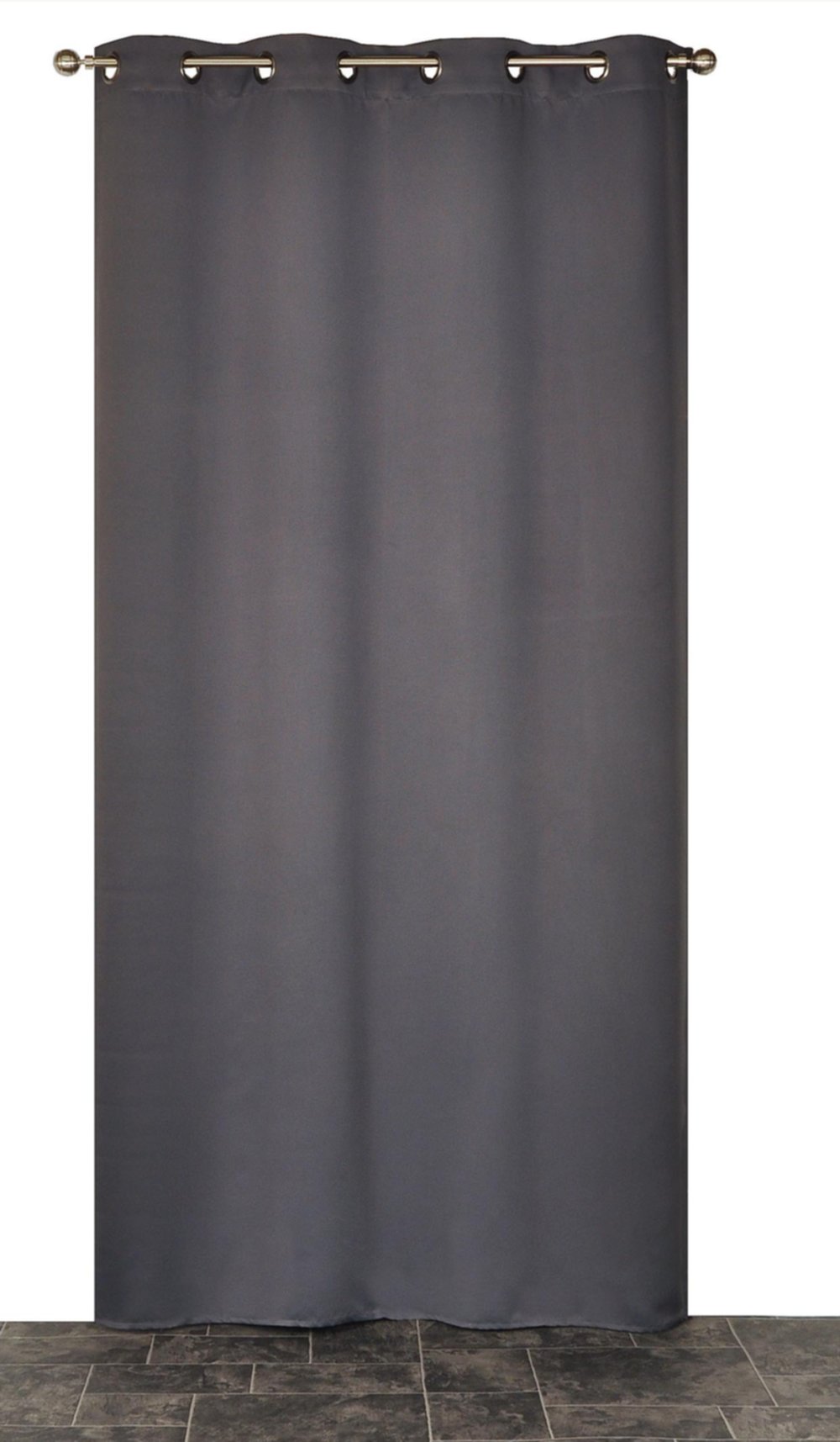 Rideau occultant uni 140x240cm gris - DYLREV