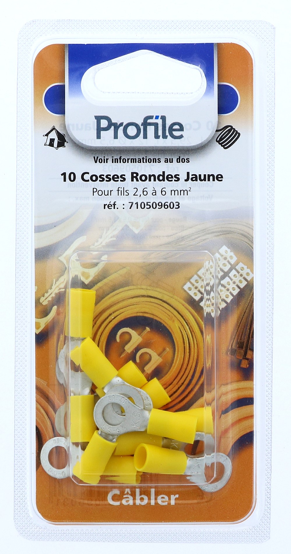 Cosses rondes jaunes x10