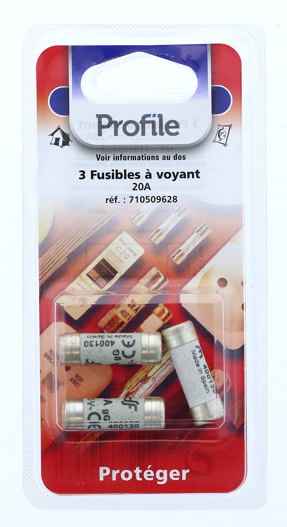 FUSIBLE VOYANT 20A 10.3X31.5 X3