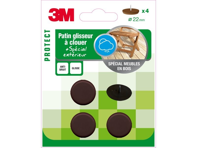 Patin à clouer Ø22mm - 3M