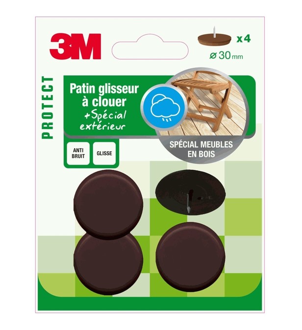 Patin à clouer Ø30mm - 3M