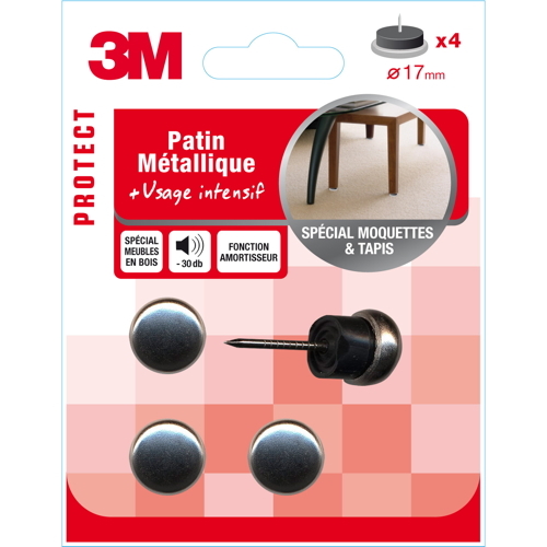 Patin métallique Ø17mm - 3M