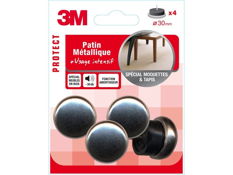 Patin métallique Ø40mm - 3M
