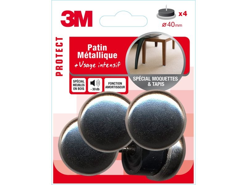 Patin métallique Ø30mm - 3M