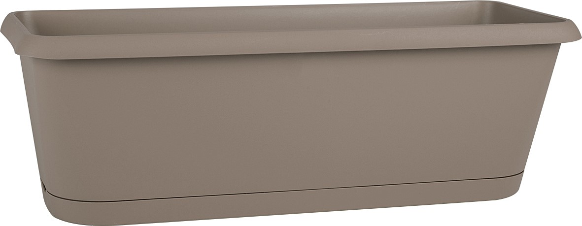 Jardinière chorus 50cm avec plateau Clipsé taupe - EDA