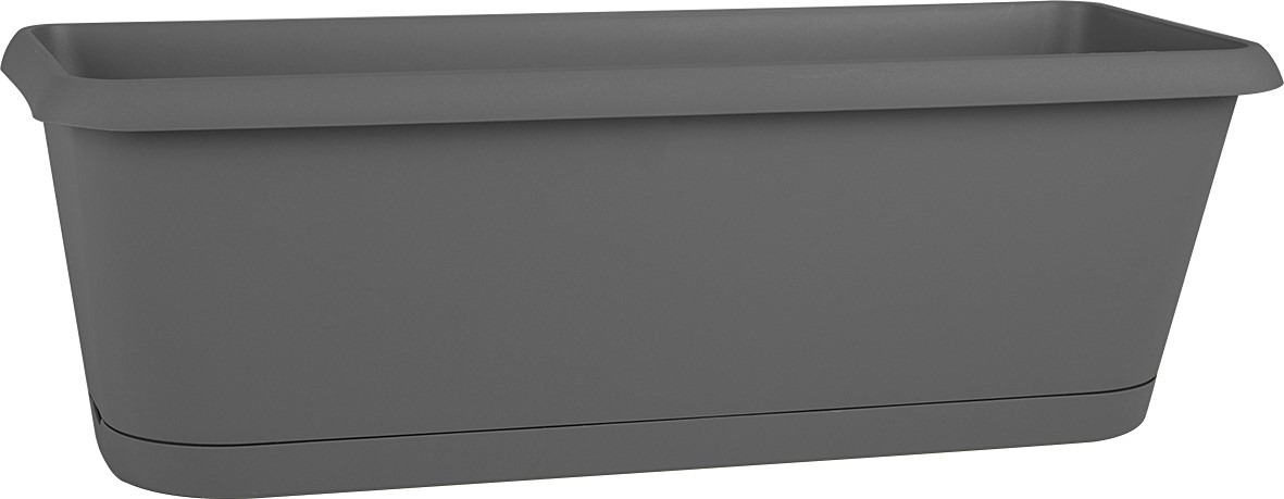 Jardinière chorus 50cm avec plateau Clipsé gris anthracite - EDA
