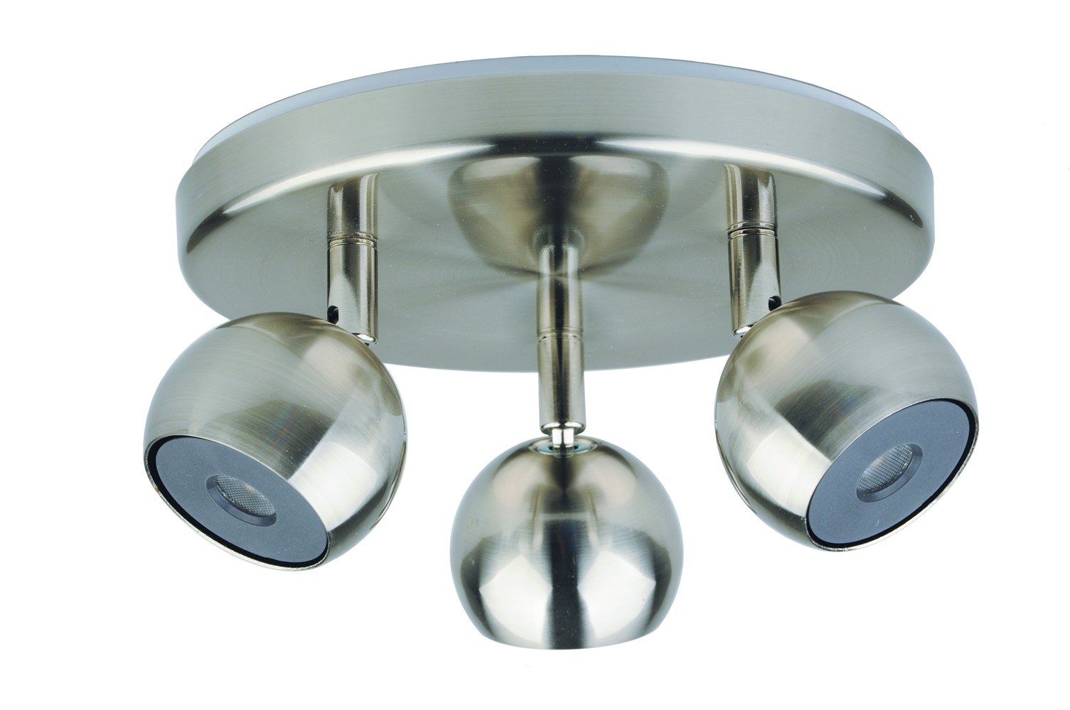Plafonnier 3 Spots Coxa Nickel LED 4,7W - INVENTIV
