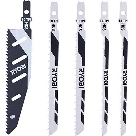 Lames x5 scie sauteuse bois 10 TPI - RYOBI