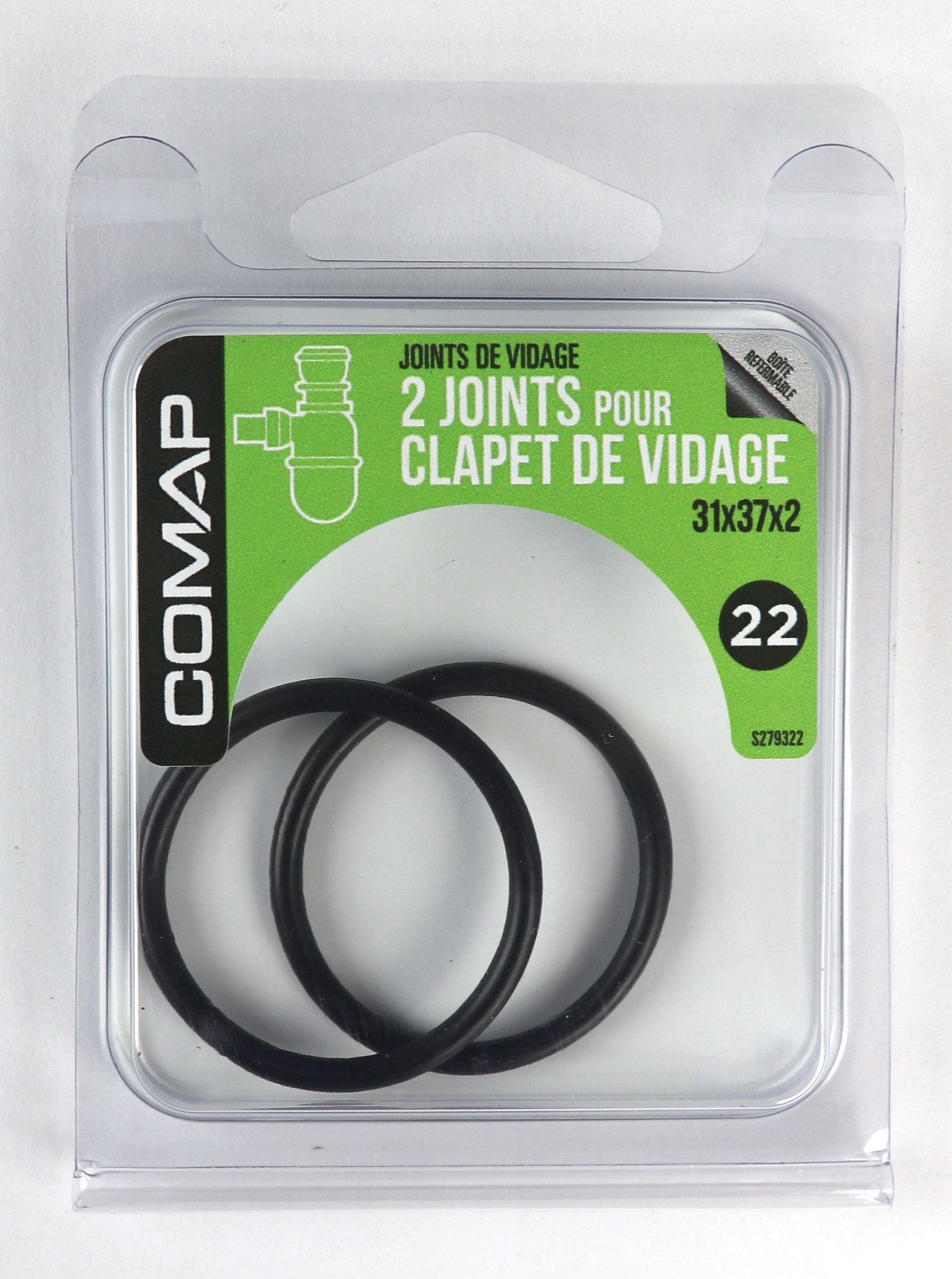 2 Joints clapet de vidage 31x37 - COMAP
