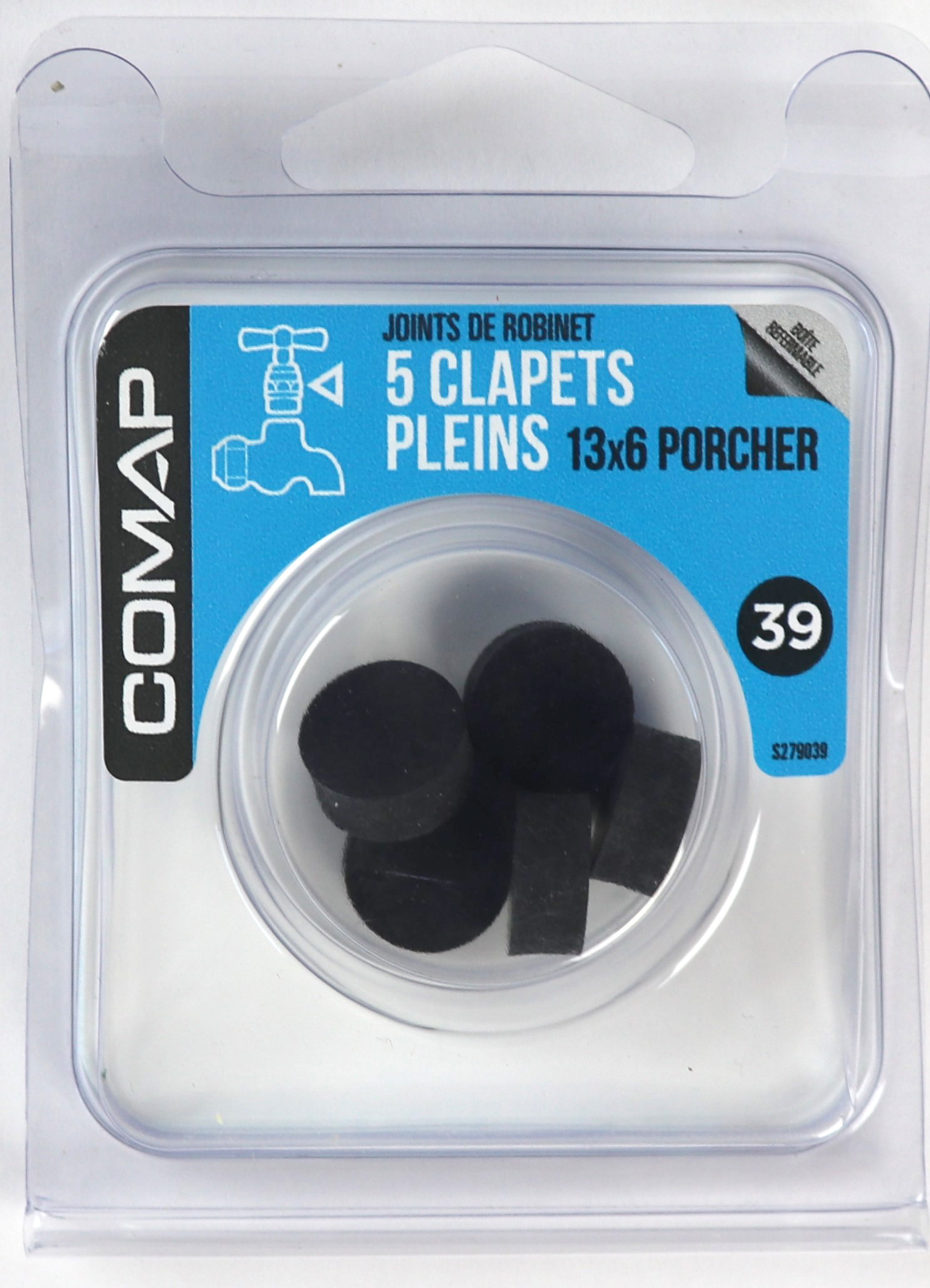 5 Clapets pleins 13x6
