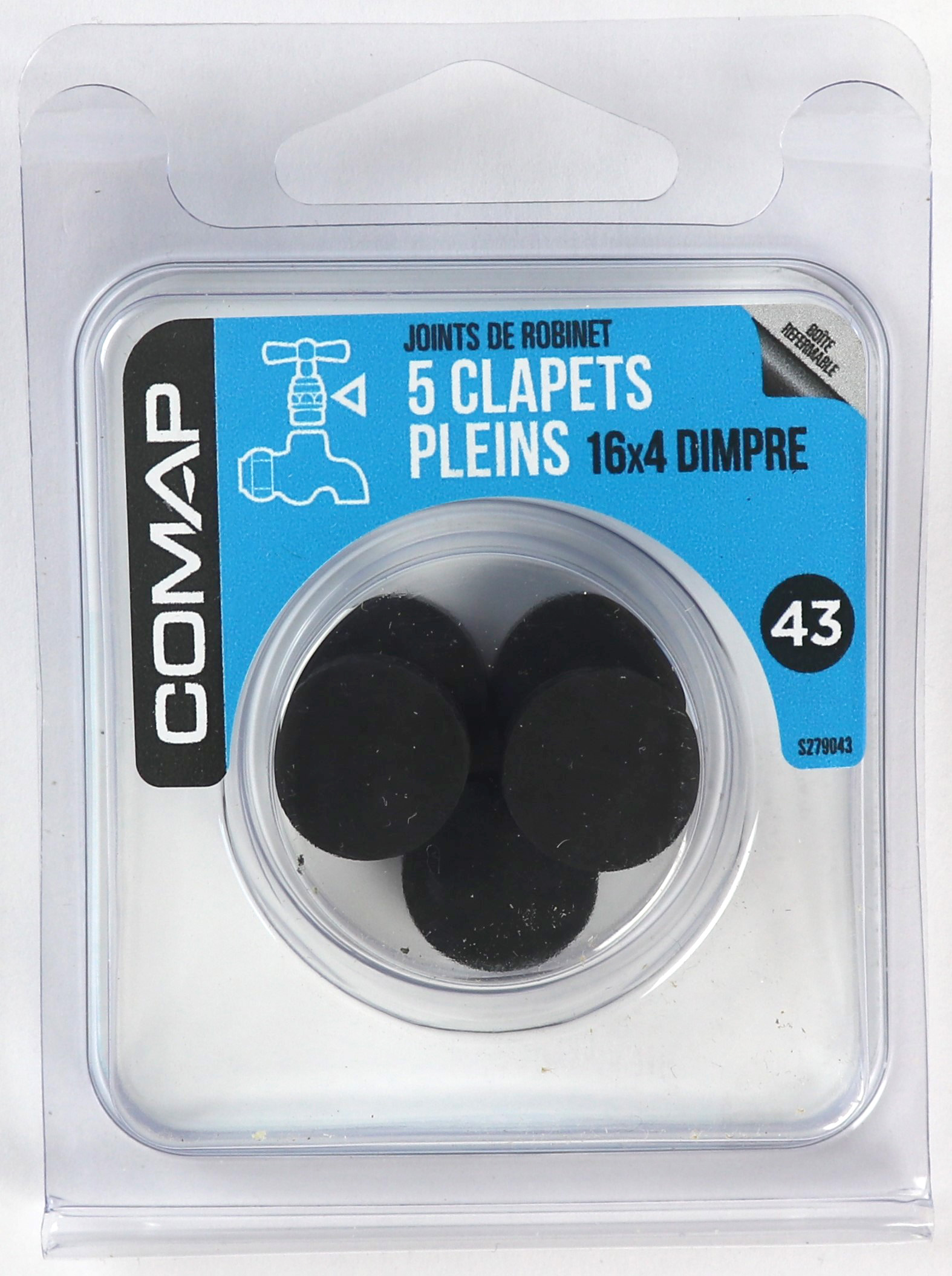 5 Clapets pleins 16x4 - COMAP