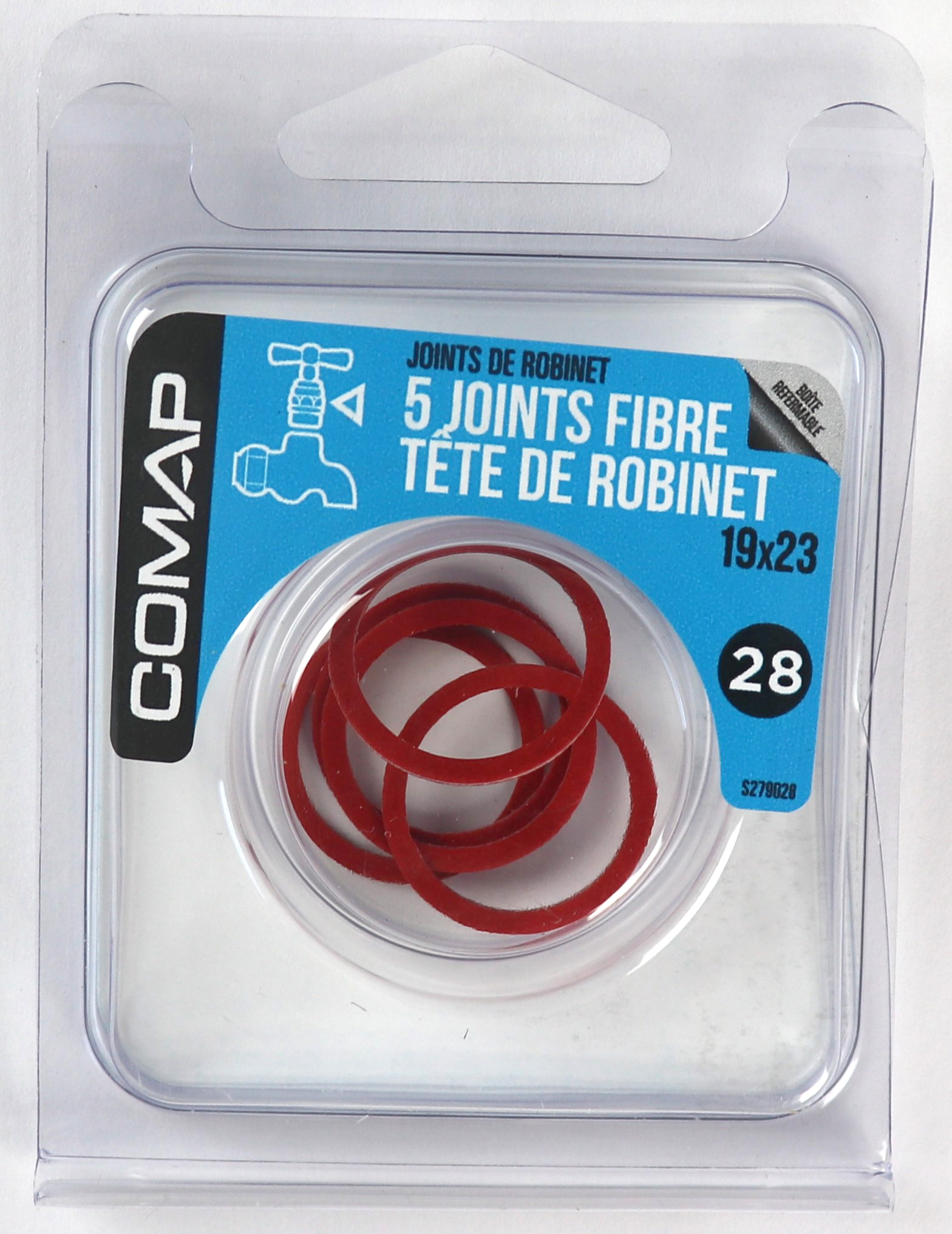 5 joints fibre tête de robinet 19x23 - COMAP