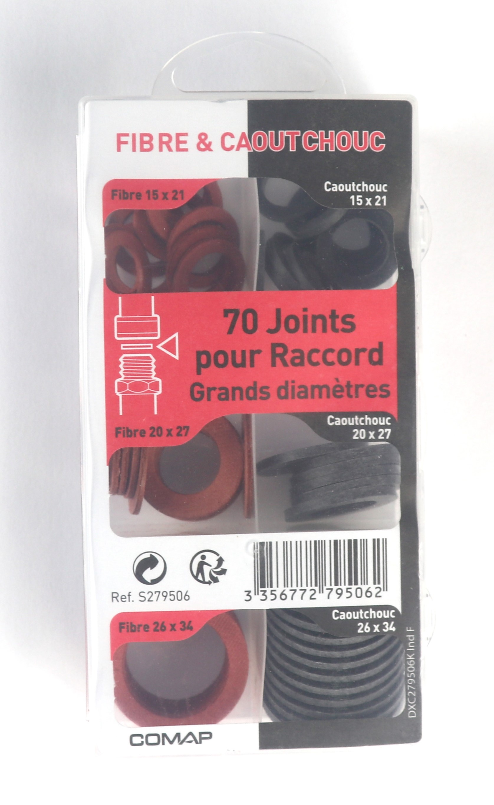 Coffrets 70 joints fibre et caoutchouc - COMAP