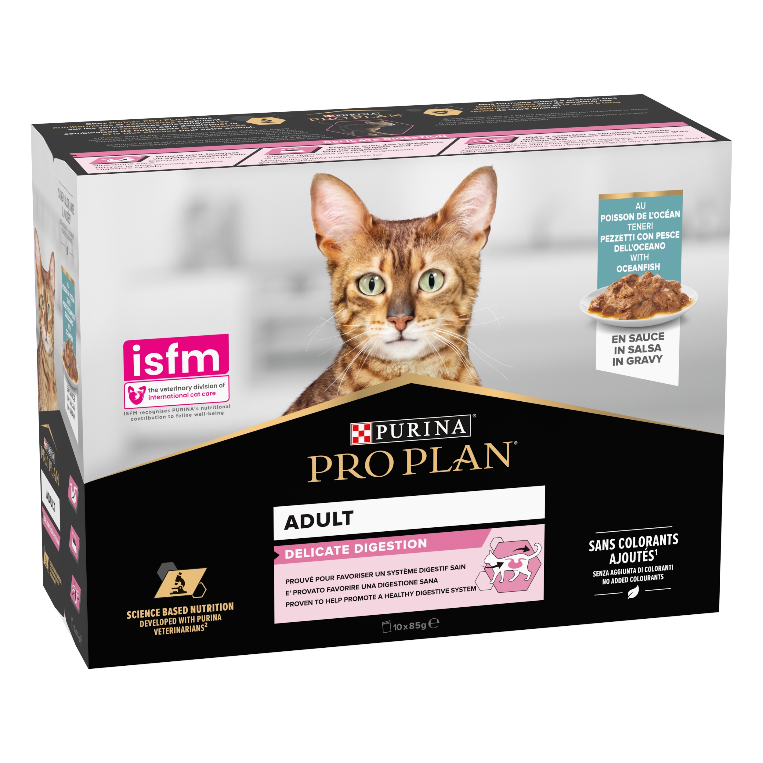 Pâtée Chat Delicate Poisson 10x85gr - PRO PLAN NUTRISAVOUR