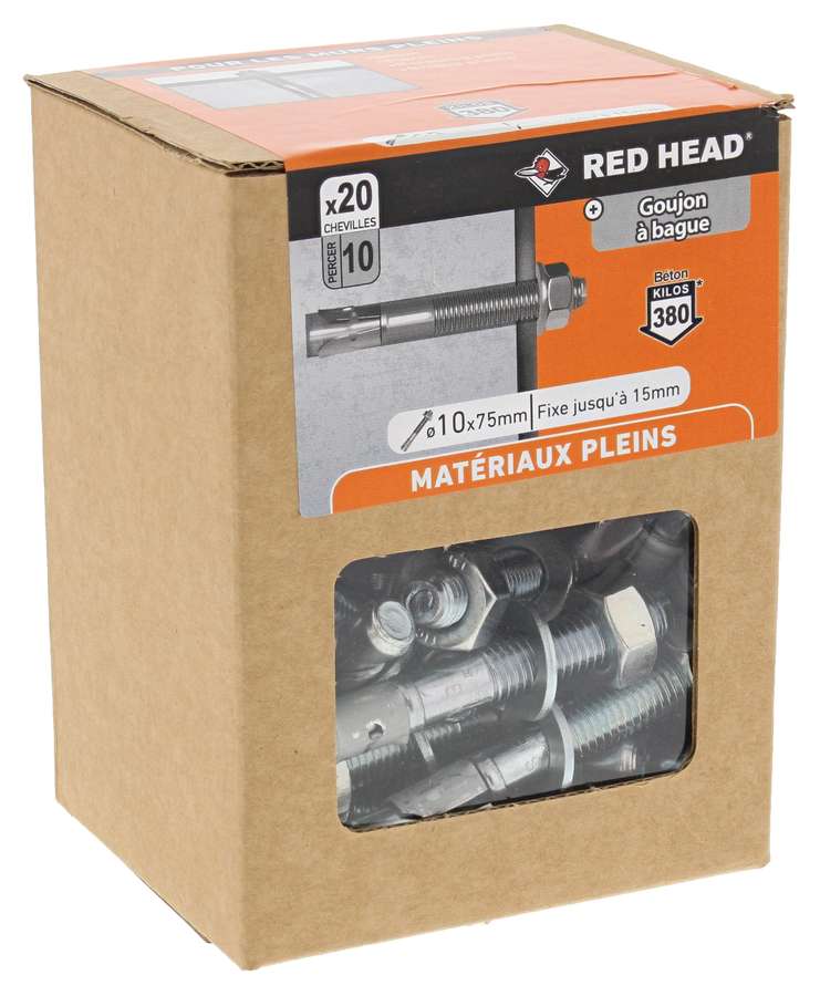 31 Chevilles ATX Ø10x75mm - RED HEAD