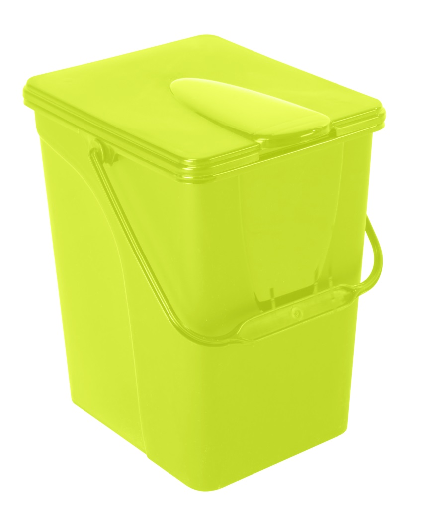 Seau à compost avec couvercle 14L vert anis