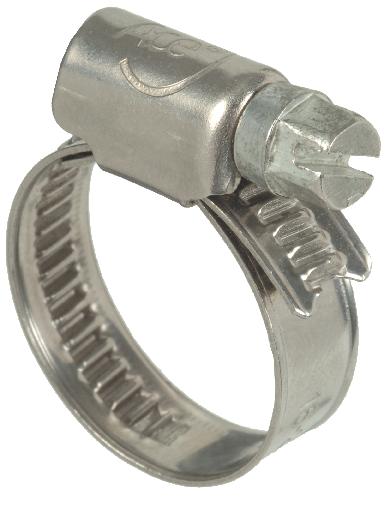 2 colliers inox  D.18 à 28 mm - lg 8 mm