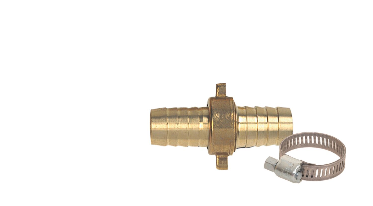 Raccord d'arrosage rapide 3 pièces laiton Ø25mm + 2 colliers 26x34