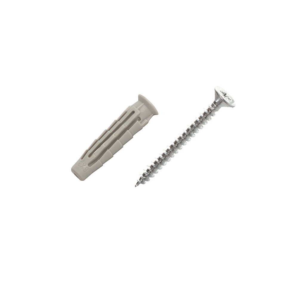 50 Chevilles Nordtech Ø6x30mm + Vis TF Ø4x40mm - RED HEAD 