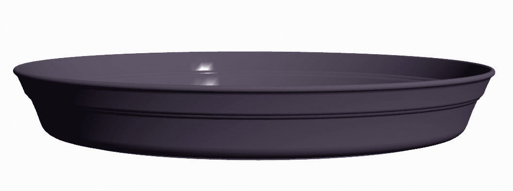 Soucoupe Pot de fleurs Roméo rond 60 noir violine Ø40,7cm - POETIC