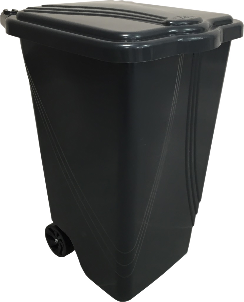 POUBELLE  A ROULETTES ANTHRACITE 110 L