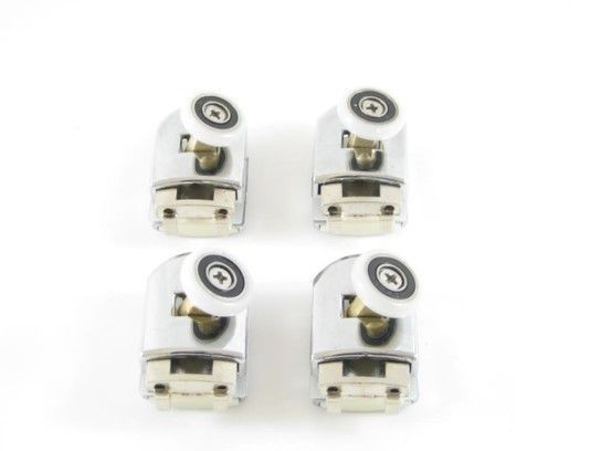 Roulettes x 4 pour cabine, métal/chrome, Ø 23 mm  - AURLANE