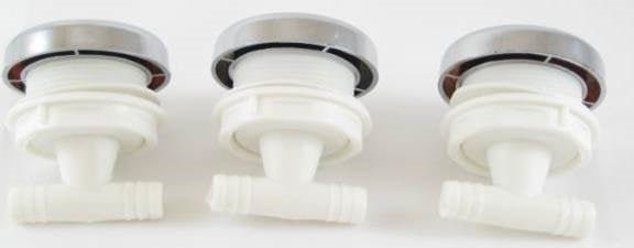 Kit de buses chromées pour cabines de douche, Ø 36 mm - AURLANE