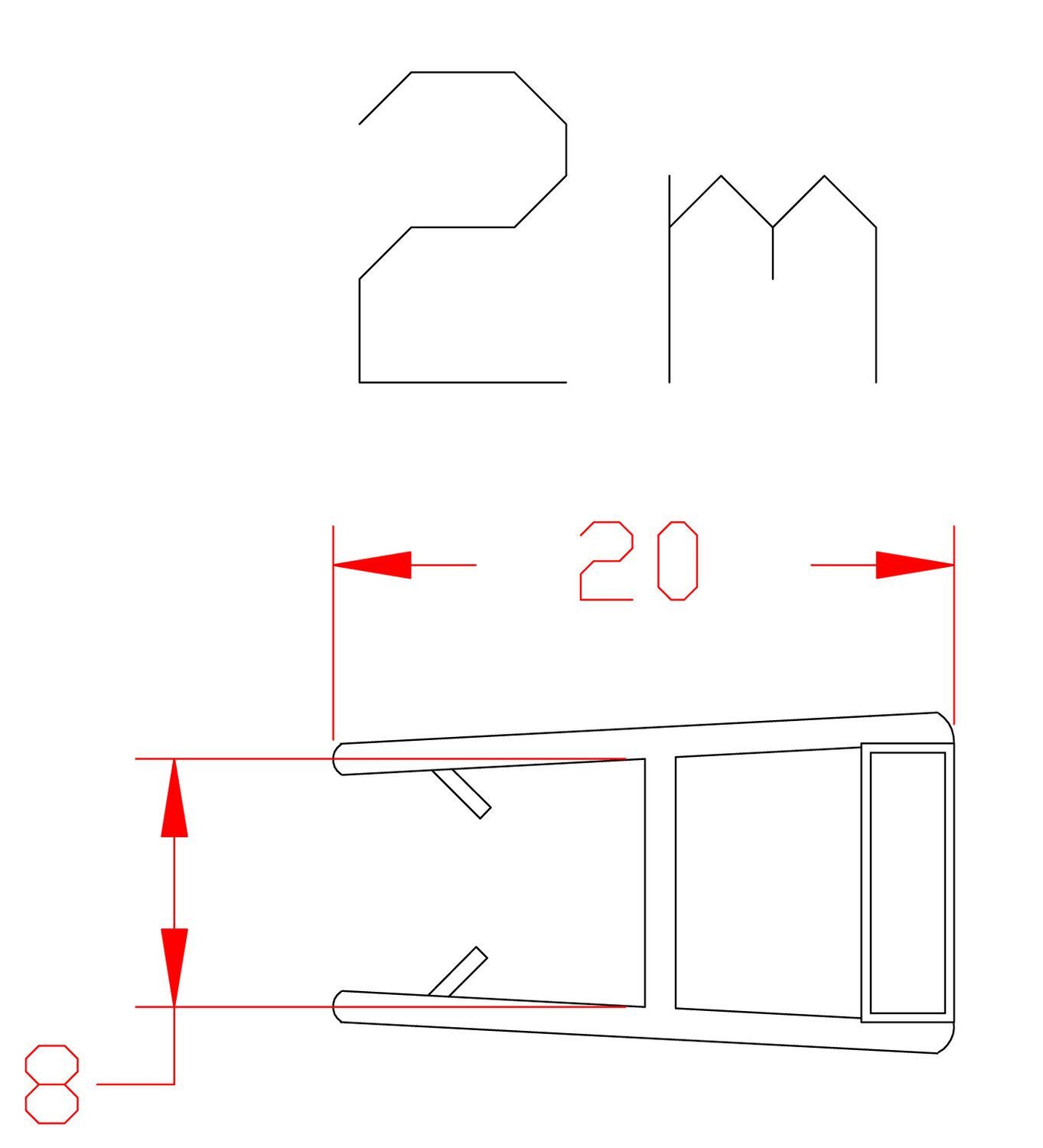 Joints x 2 magnétiques droit porte coulissante 8 mm  - AURLANE